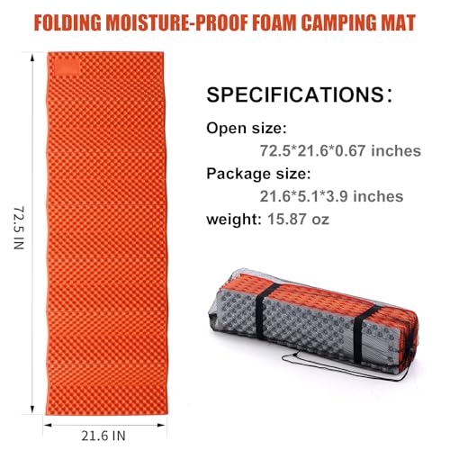Lightweight Camping Foam Pad - Moisture-Proof & Portable for Hiking and Mountaineering Blue